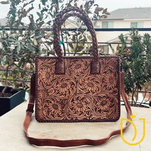 Whispering Pines Hand Tooled Leather Purse