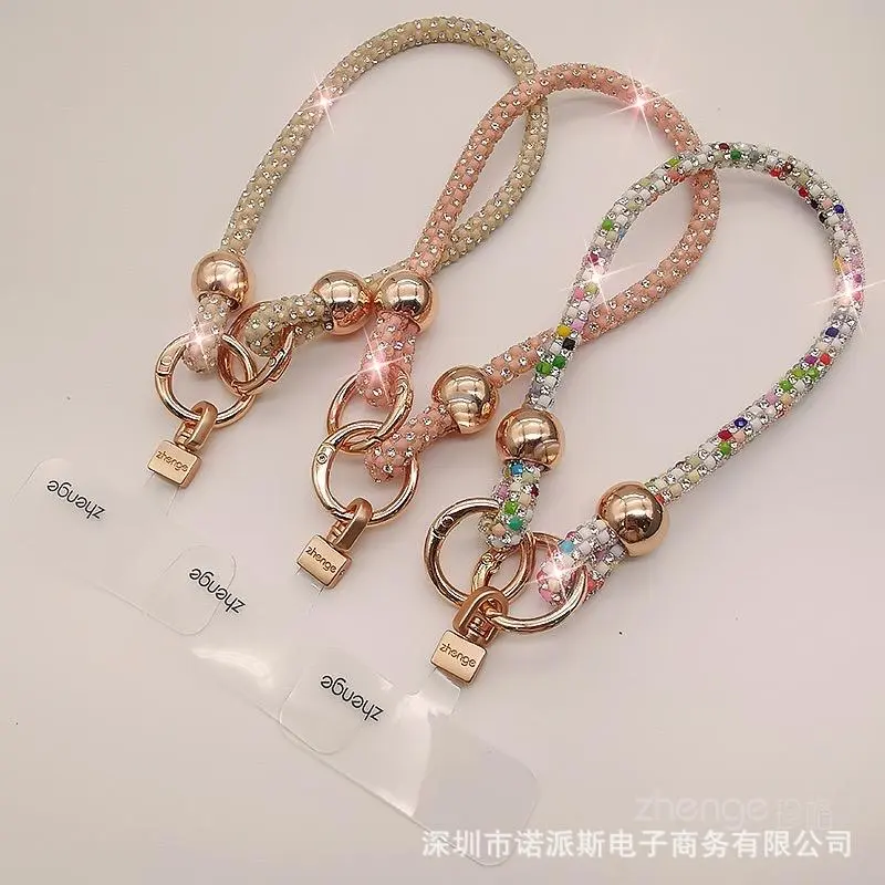 Luxury Crystal Beaded Phone Wrist Strap | Anti-Drop Hand Strap | Rhinestone Pearl Phone Charm | Stylish Phone Lanyard for iPhone & Android