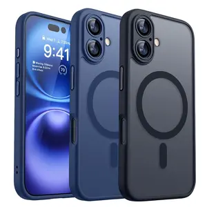 Luxury Matte Semi-Transparent Hard PC Case, MagSafe Wireless Charging & Full Camera Protection, Shockproof Protective Cover for iPhone 11 12 13 14 15 16 17 Pro Max Plus Air