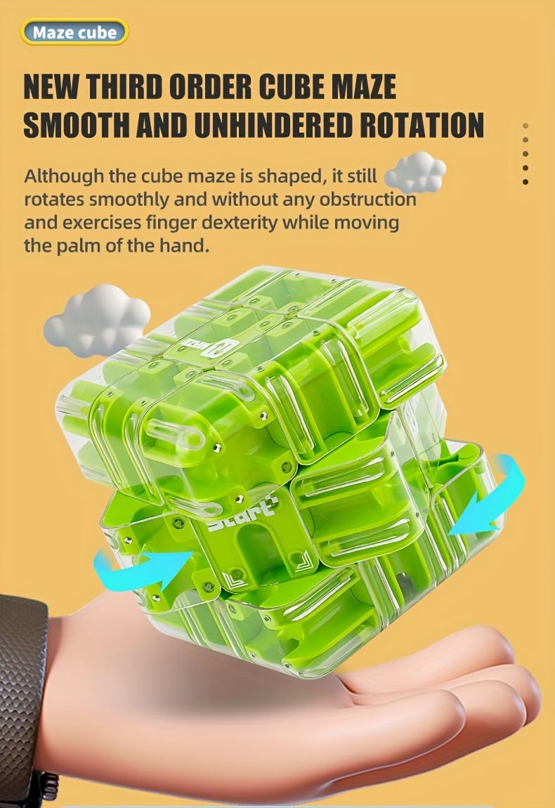 3D Maze Cube Puzzle Toy 3D Rolling Cube Educational Puzzle for Boys Teens Adults Travel Toy Orange Yellow Green Durable Maze Game Adult Maze Game
