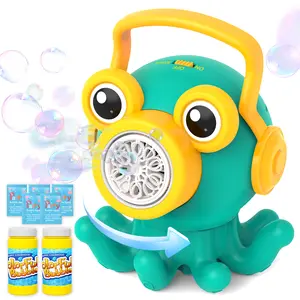 Kid Toys Octopus Bubble Machine – Rotatable Portable Bubble Maker with LED Light, Automatic Bubble Blower for 3-7 Year Old Kids, Birthday Gifts for Boys & Girls Age 4-8, Outdoor Bath Time & Party Fun