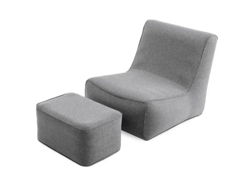 Luxe Fabric-Covered Chair & Ottoman