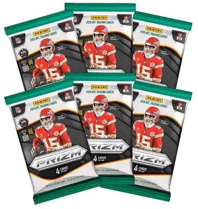 2025 Panini Prizm Football: Single Pack From Mega Box, Officially Licensed NFL Trading Cards