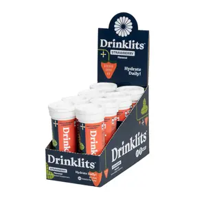 Drinklits Strawberry Immune Support Fizzy Tablets (8) Tube Bundle | Daily Immunity - 0g Sugar - Vitamins - Electrolytes - Botanicals | 80 Servings – 10 Tablets per Tube