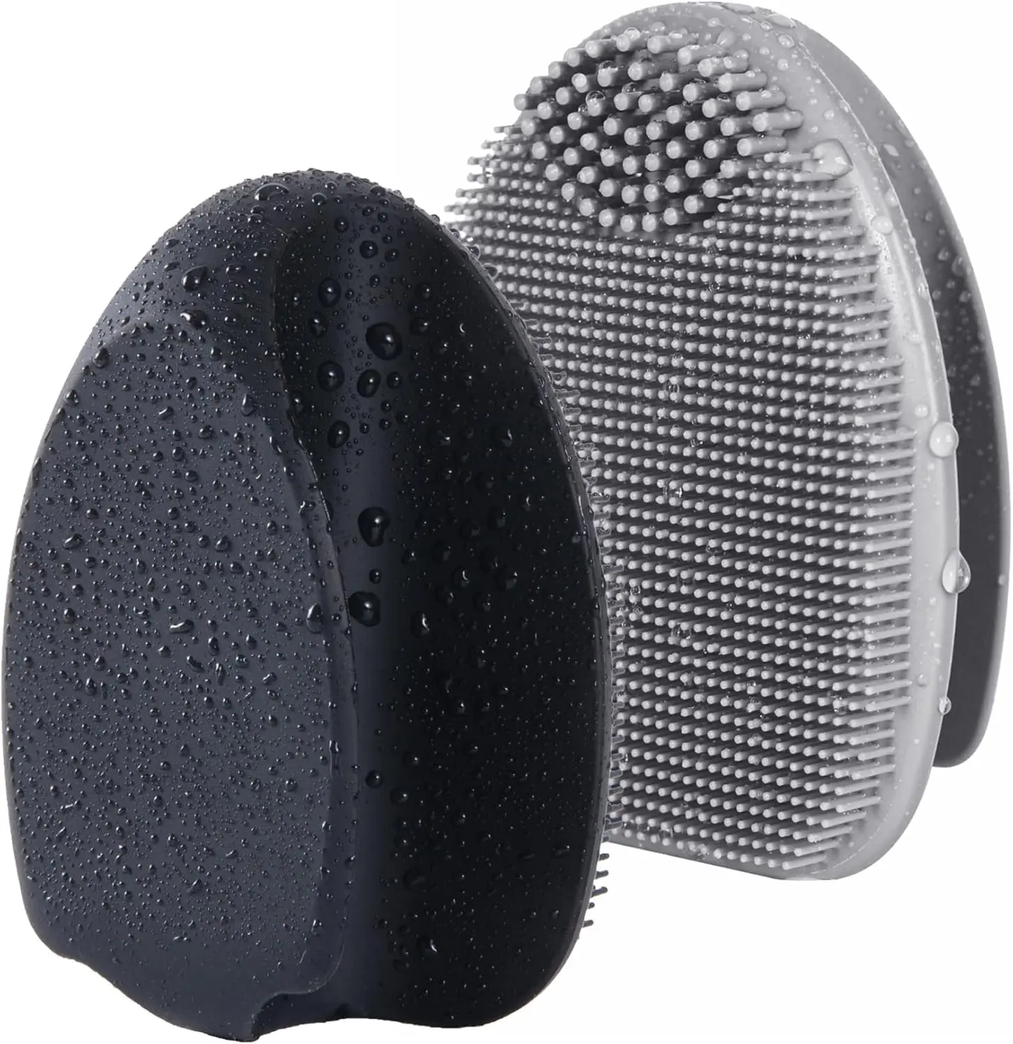 2 Pack Silicone Face Scrubber, Soft Facial Cleansing Brush for Deep Pore Cleansing, Exfoliating Face Brush, Blackhead Remover & Face Massage Tool for All Skin Types