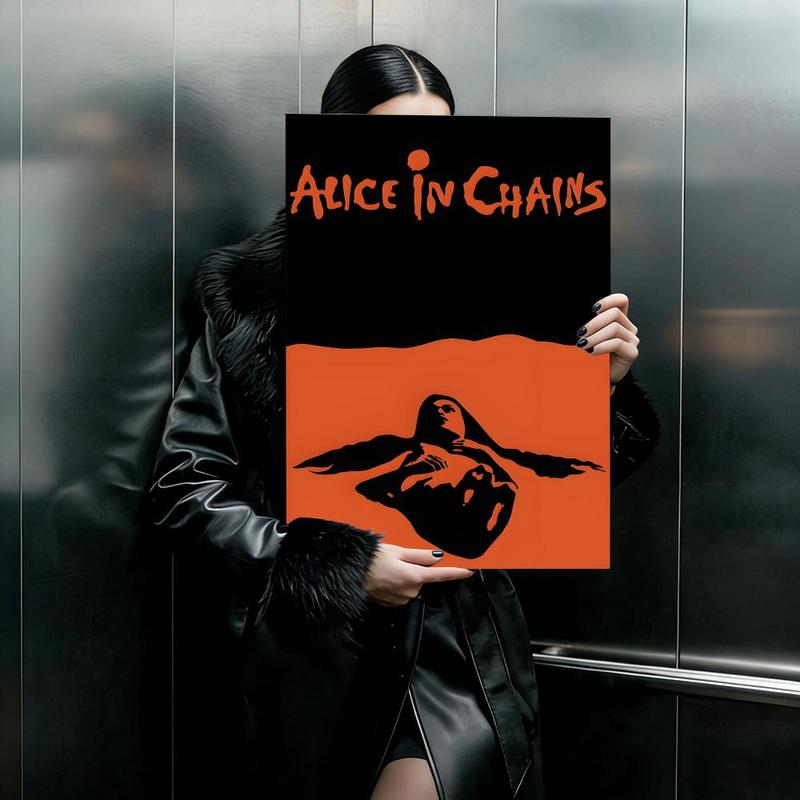 Fashion A-A-liceS in C-C-hainsS Poster HD Sticky Waterproof Wall Art High Quality Print Aesthetic Home Living Bedroom Bathroom hallway Decor Trendy Room Decoration Easy-To-Apply Gift Durable