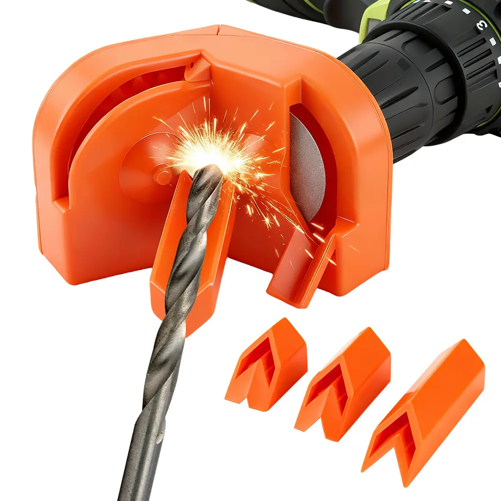 Portable Drill Bit Sharpener for HSS Bits - Professional Grinder with Angle Guide for Twist & Masonry Drill Bits, DIY & Workshop Sharpening Kit fathersdaygift Enhance