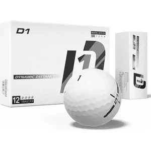 D1 Distance Golf Balls,Extra Soft Feel with Long Distance,High Speed Core with Low Spin Design,Low Compression Golfballs Perfect for Men,Women Beginners,1 Dozen