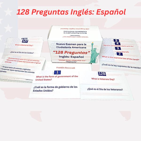 Civics Study Flashcards 128 Questions Updated Edition 2026 for U S Naturalization Test Review Portable Educational Aid