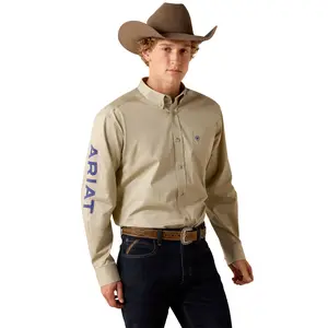 10071688 Men's Team Logo Lightweight Twill Classic Fit Shirt by Ariat