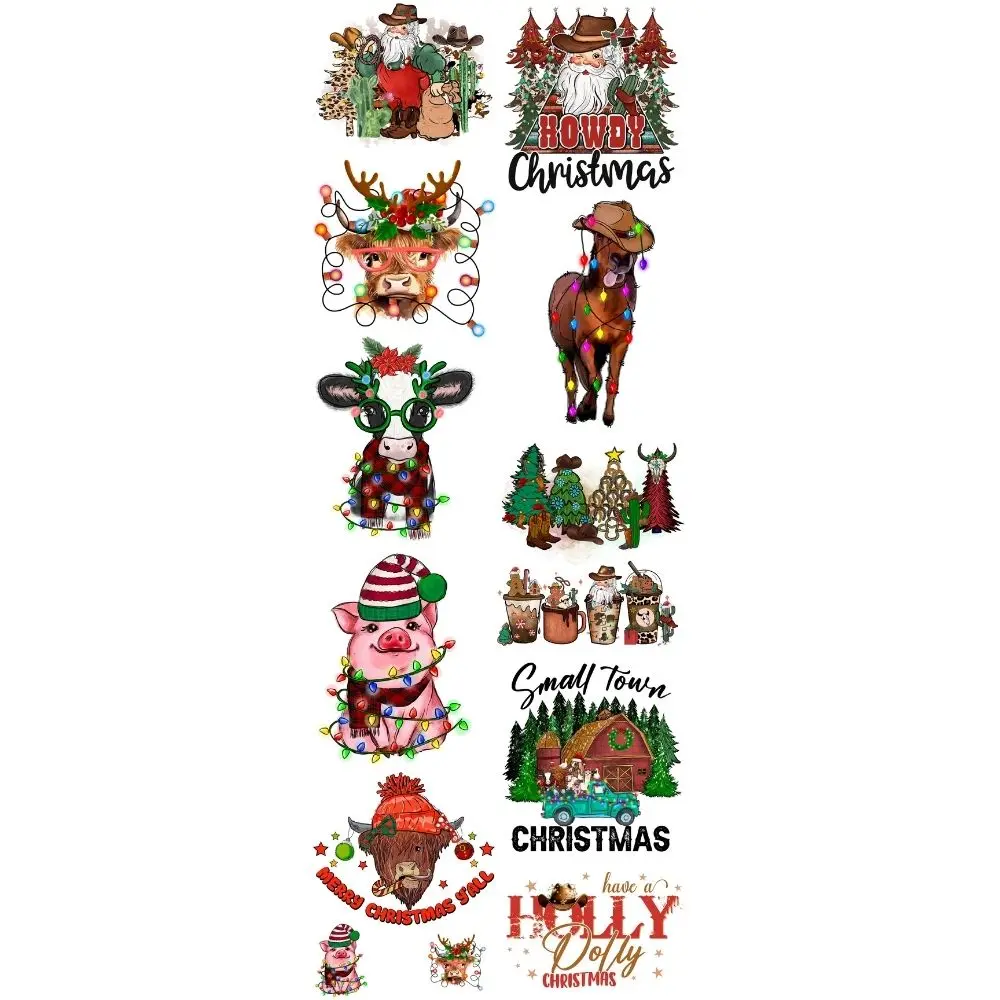 Howdy Christmas DTF Transfers Gang Sheet 22” wide x 60” long DTF Gang Sheet