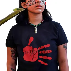 Indigenous Shirt Red Handprint MMIW Tee Native American Awareness Shirt, MMIW Awareness Indigenous Women Graphic T-Shirt, Native Pride Statement Tee