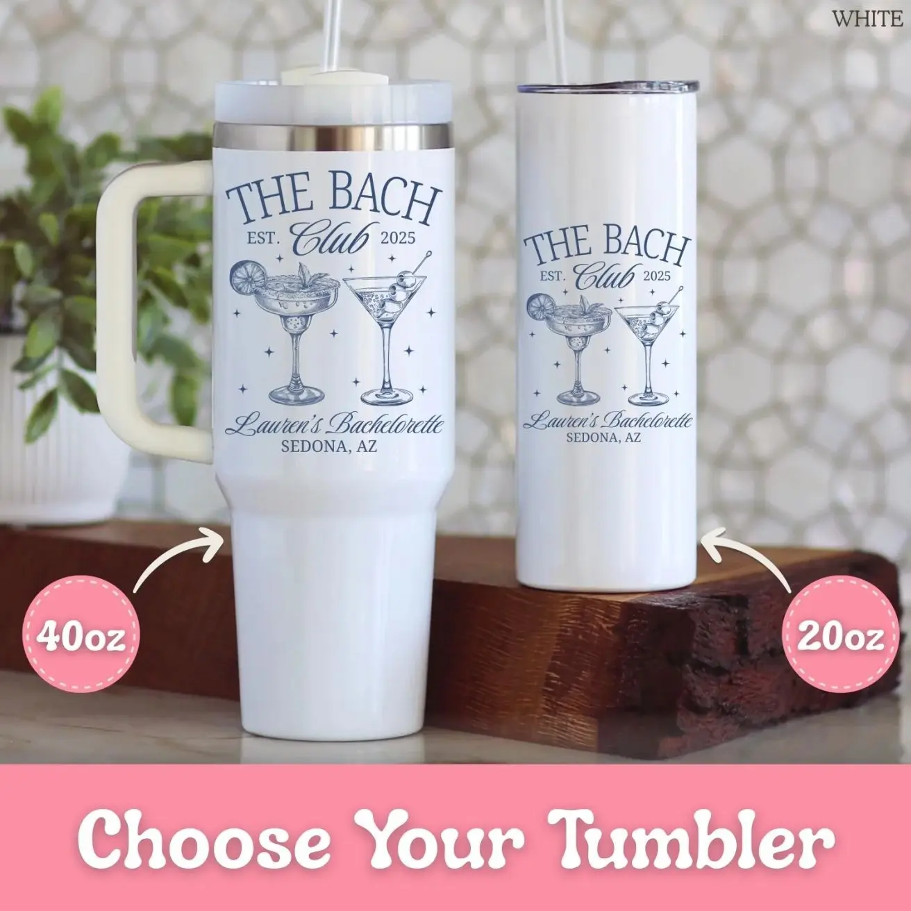 Bachelorette Tumbler Personalized Bachelorette 40oz Tumbler with Handle Custom Bachelorette Gift for Bachelorette Cup for Bachelorette Party