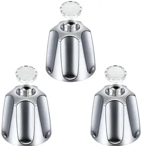 Metal Shower Knob Replacement Kit, Decorative Bathroom Set, Simple Nordic Style Bath Tub Handle, Easy Installation Accessories