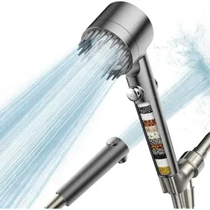 2PACK High Pressure Handheld Shower Head with Filter Multiple Spray Modes ON/OFF Switch Power Wash for Hard Water Pets Bath Massage Handheld Shower