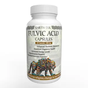 Earth Tek Pure Fulvic Acid Capsules – 100% Natural Detox & Mineral Boost, Healthcare Vitamin supplements  women Fitness Dietary Edible Bathroom