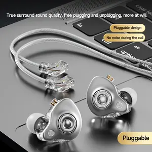 Pro in Ear Monitor Earphone Hifi Wired Earbuds with Mic Gaming IEM Headphones with 2 Pin Detachable Cable for Musicians DJ Vocalist Audiophile (3.5Mm/Type C)