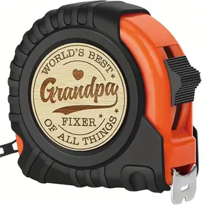 Grandpa's Favorite Engraved Tape Measure - The World's Best Grandpa - Durable ABS Resin Material, Locking Design - Perfect Father's Day, Birthday, Christmas Gift for Woodworking and DIY Enthusiasts, Essential Measuring Tool