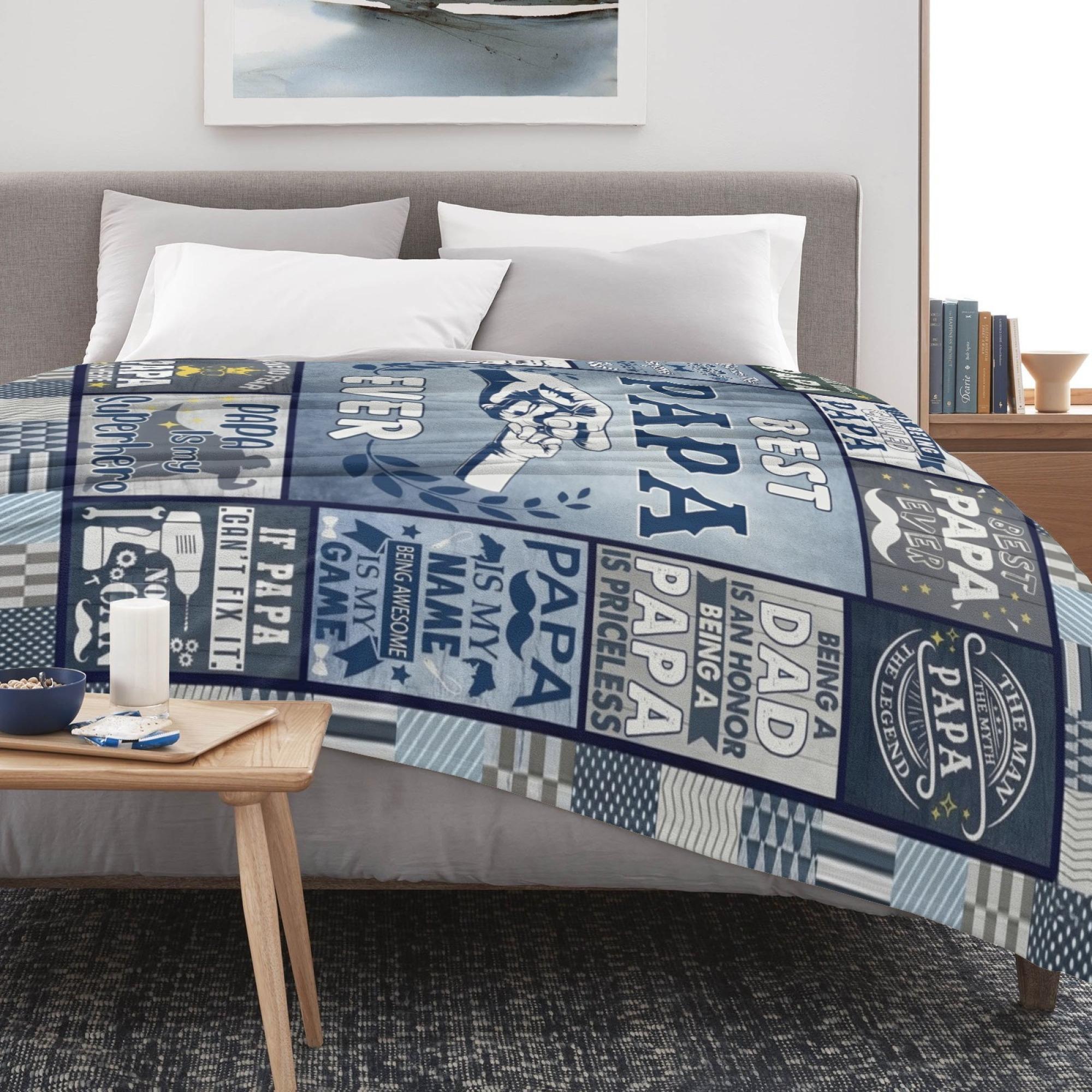 Papa Gifts from Granddaughter Grandson, Best Gifts for Papa, Best Papa Ever Gifts, Papa Birthday Gifts from Grandkids, to My Papa Grandpa Gifts for Fathers Day Christmas, Papa Blanket Gifts 60"X50"