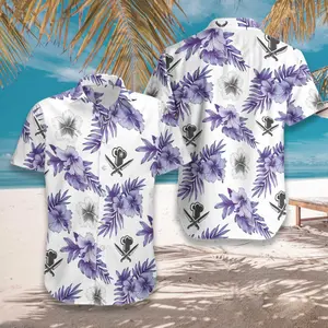 Aloha Chef With Knives Hawaiian Shirt, Short Sleeve Casual Button Down Shirts Summer Beach Shirt, Tropical Floral Shirt