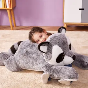 IKASA Giant Raccoon Stuffed Animal Plush Toy,Large Racoon 30" Cute Jumbo Soft Toys,Huge Big Size Plushy Fluffy Fat Oversized Plushie,Gifts for Kids