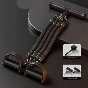 Multifunctional Foot Pedal Stretching Machine, Adjustable Resistance Band with Foot Pedal and Handle, Home Gym Equipment