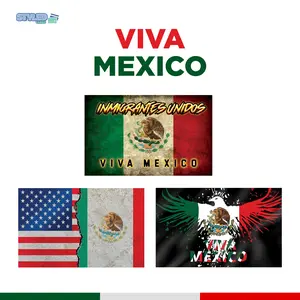 3 versions of the Mexican flag rectangle vinyl sticker all 3 per order, high quality vinyl Decal Decoration