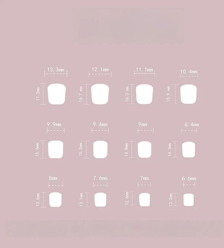 Summer Vibrancy Flower Patch Nails Set, 24 short oval faux nails with glossy surface, featuring bright and colorful floral decorations. They fit comfortably and stay fixed for a long time. Suitable for daily and formal occasions. elegant pink minimalist