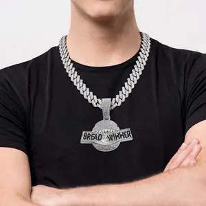 Shark Letter Cuban Link Chain Necklace Vintage Hip Hop Pendant Classic Street Jewelry Versatile Daily Wear Fashion Decoration for Men Women