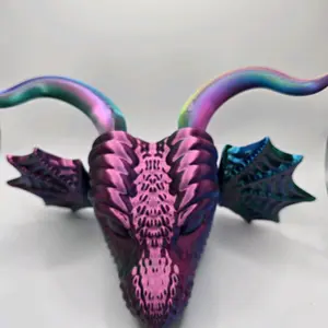 3D Printed Dragon Hand Puppet | Paint-Your-Own & Ready-to-Play Colors