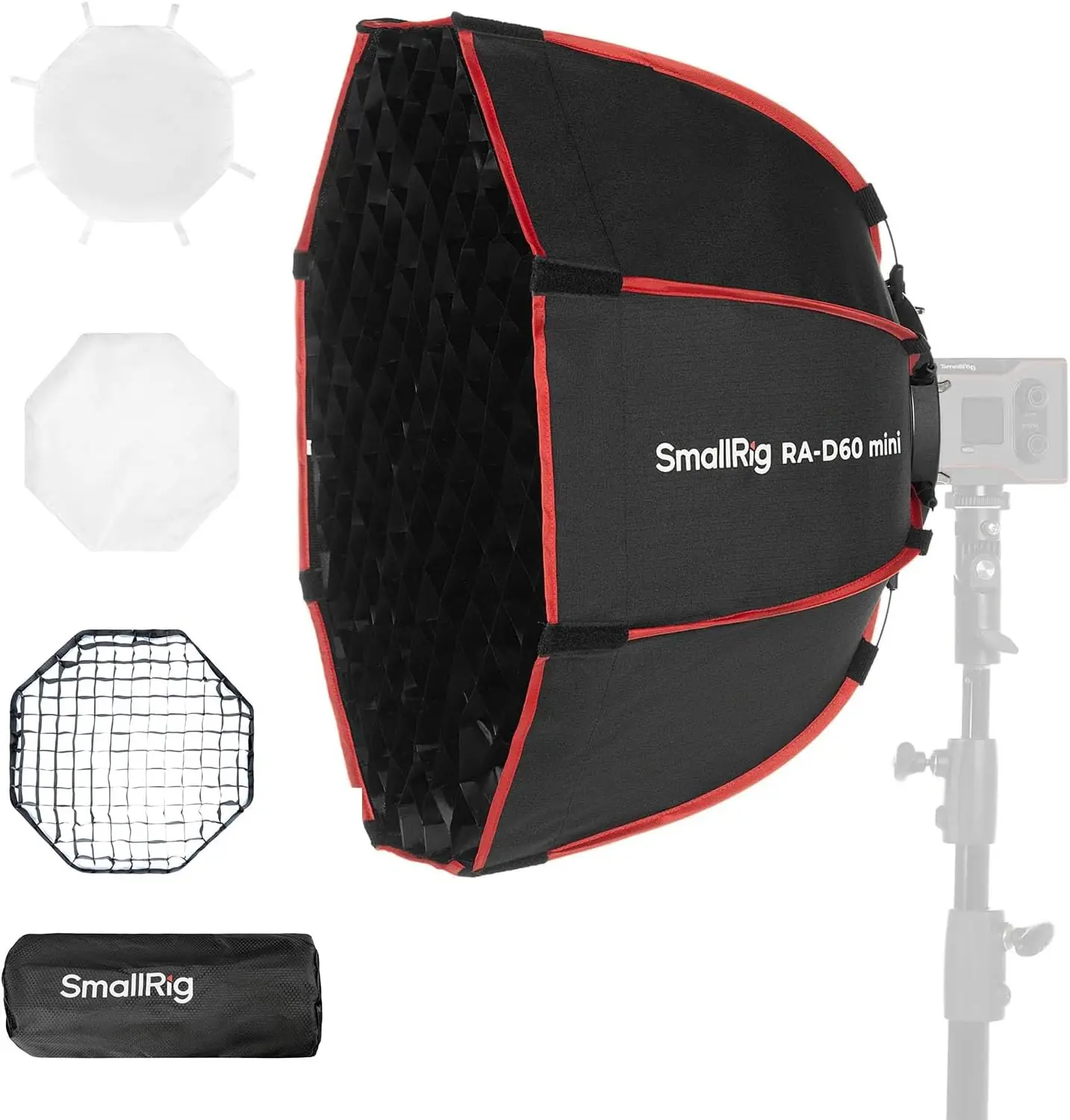 SmallRig RA-D60 Parabolic Softbox Photography Lighting Kit, 23.6" Quick-Release Studio-Ready Softbox with Fold-Pack Bag, Compatible with SmallRig RC 60B COB Video Light for Photography Studio - 4682