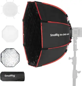 SmallRig RA-D60 Parabolic Softbox, 23.6" Quick Release Softbox with Carrying Bag, Compatible with SmallRig RC 60B COB Video Light for Photography Studio, Video Recording, Portraits Shooting - 4682