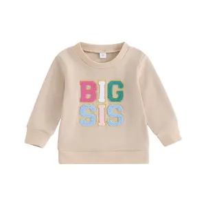Big Sister Little Sister Matching Outfits Big Sister Sweatshirt Baby Girl Long Sleeve T-Shirt Toddler Sweatshirt Fall Winter Clothes