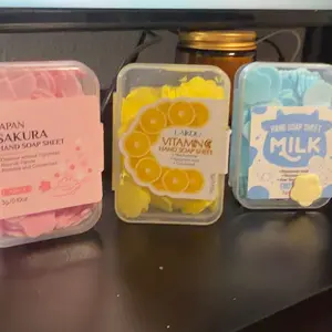 Portable Hand Wash Soap Sheets, 3 Boxes, Soluble and Disposable, Cleansing, Moisturizing for Travel & Outdoor Use, Gentle