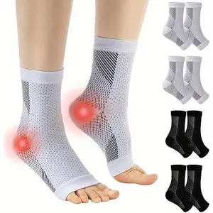 Ankle Compression Sleeves in Three Pairs, Open-Toe Socks Designed for Both Men And Women, Ideal for Support During Running, Climbing, And Cycling.