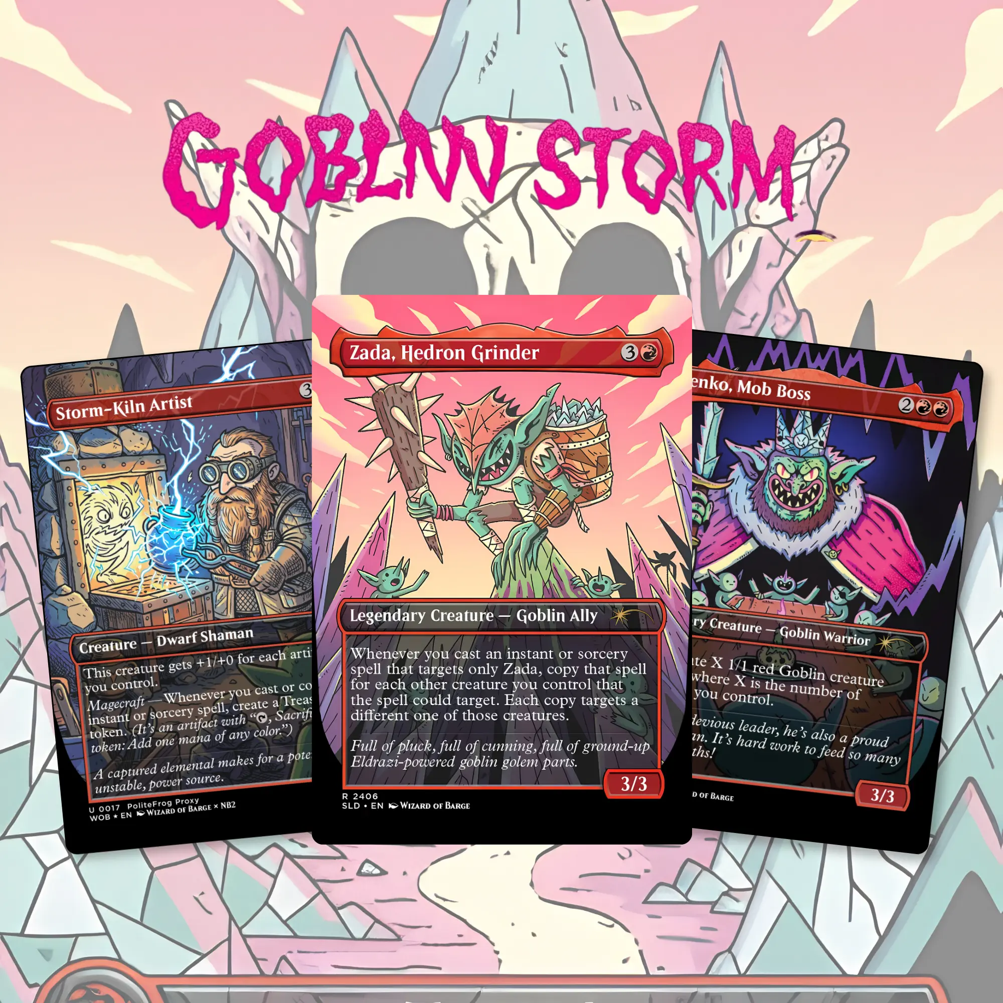 Crimson Spellstorm – Zada, Hedron Grinder Commander Deck | 100 Card EDH Proxy Set