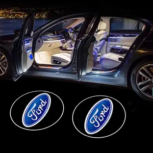 Car Door HD Welcome Light Wireless Projector Induction Lamp Car Atmosphere Lights For Ford Focus mk2 mk3 Fiesta Fusion Ranger Mondeo S-MAX Kuga Accessories