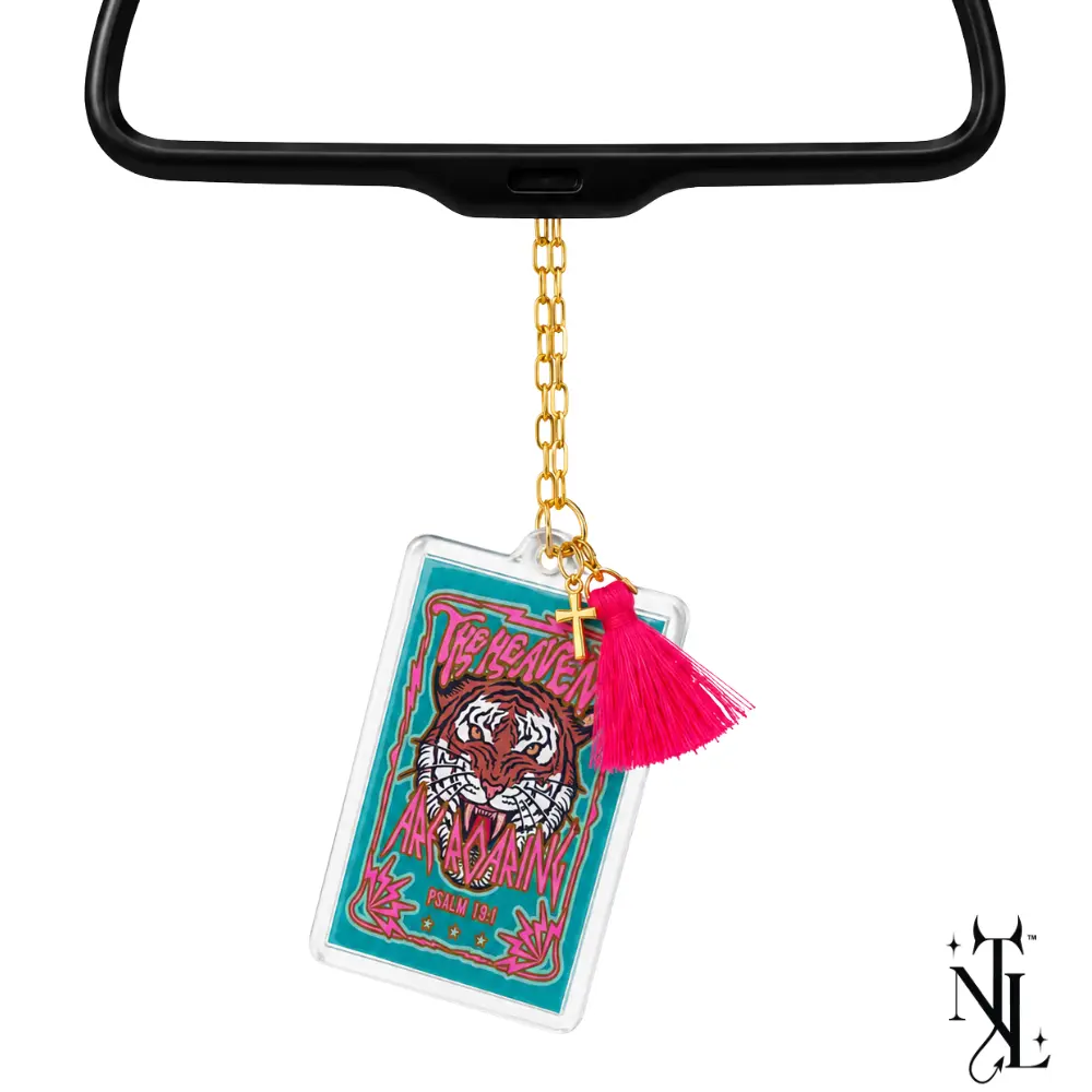 NTL Charms The Heavens Are Roaring Hanging Rearview Mirror Accessory with Playful Design, No Warranty, Acrylic Material