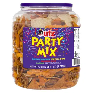 Utz Party Mix Barrel, Snacks, 44 oz.
