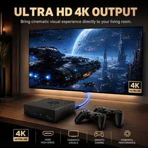 NEW X8 PRO MAX Retro Console Box for TV  4GB RAM 500GB ROM Plug Play HDMI 2 wireless controller