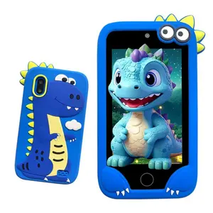Kids Educational Touchscreen Toy Phone, 4-Inch Display, HD Dual Cameras, Portable Travel Toy, Assorted Learning Games, Multi-Functions With Alarm, Calendar & Timer, Ideal Christmas & Birthday Gift for 3-12 Year Old Boys & Girls