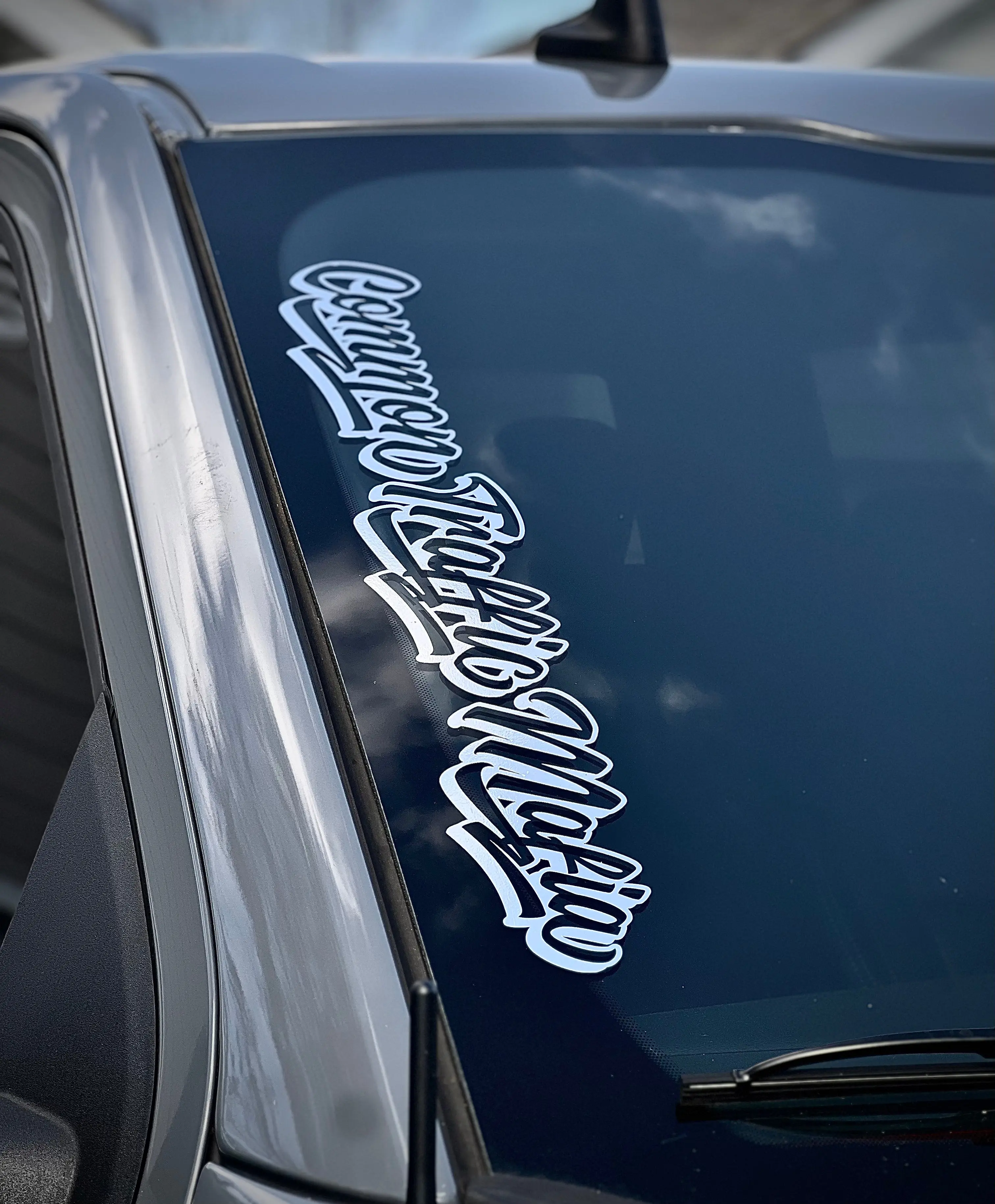 “Cursive” CTM Side Windshield Banner “Cursive” CTM Side Windshield Banner