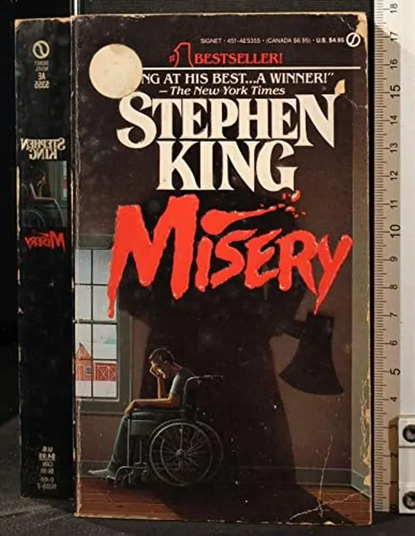 Used Literature Book - Stephen King's "Misery" - English Fiction Book, Thriller Novel