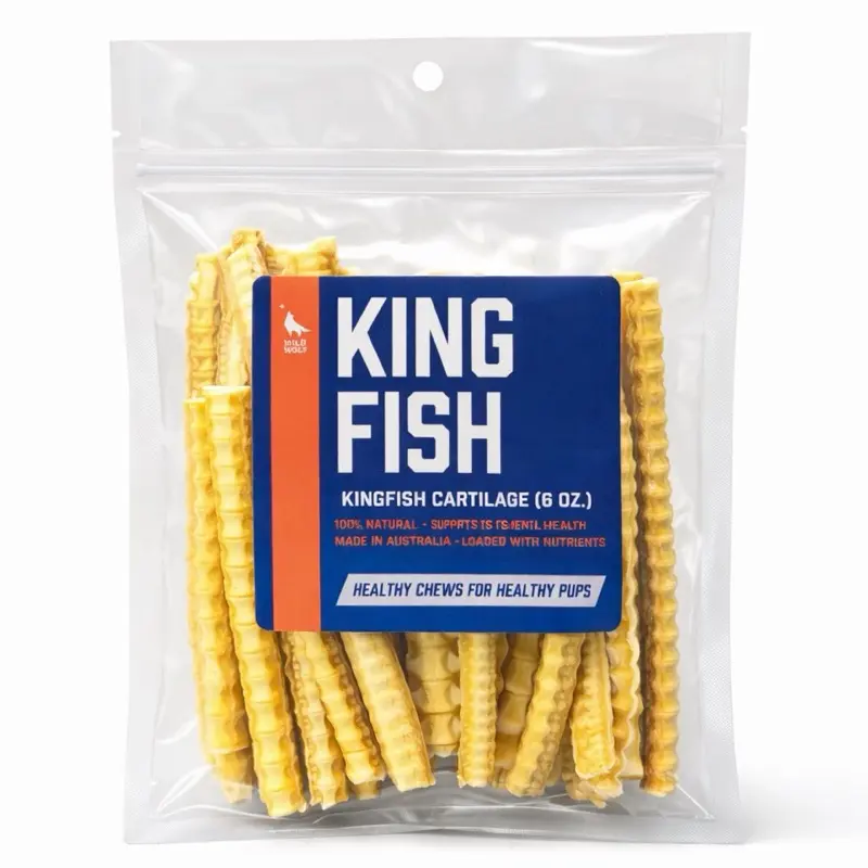 100% Natural KingFish Cartilage (6oz.) Healthy Dog Chew Treat - Nutrient-Dense - Single-Ingredient - Highest Quality and Lowest Prices