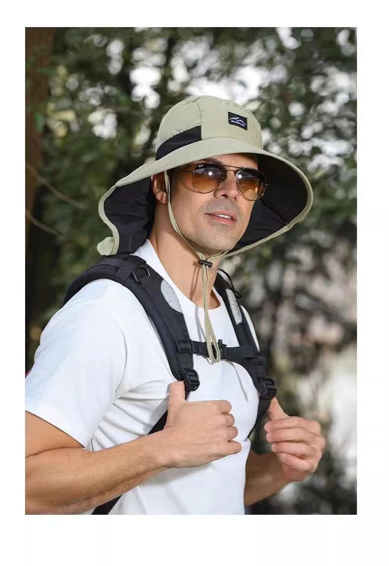 UPF 50+ Sun Hat with Neck Flap, Wide Brim Breathable Quick Dry Fishing Safari Hat, Adjustable UV Protection Summer Hat for Men, Women, Beach, Hiking and Outdoor Use