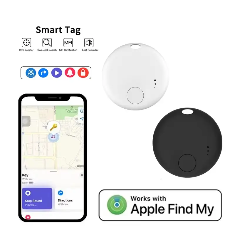 Mini Item Finder Tracker, Bluetooth Locator Compatible with iOS Find My App, Lost Key Finder for Luggage, Bags, Wallets & Everyday Items tag