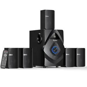 Bobtot W58 Surround Sound System Wireless Rear Satellite Speakers 800W 6.5inch Subwoofer 5.1/2.1 Channel Home Theater with HDMI ARC Optical Bluetooth Input Audio