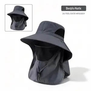 Fast-Drying Outdoor Sun Hats Featuring a Removable Mask And Neck Flap,Breathable Mesh Design,Adjustable Sun Visor Suitable for Fishing,Hiking,Camping,Gardening,Vacation,Summer Gift Option for Both Men And Women dad wide brim bucket hat sport uv protection