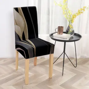 2/4/6pcs Fashionable and Simple Floral Printed Dining Chair Slipcover, Easy to Install, Removable and Washable, Perfectly Fit Chairs. Ideal for Home, Kitchen, Living Room, Daily Use and Festival Decoration.