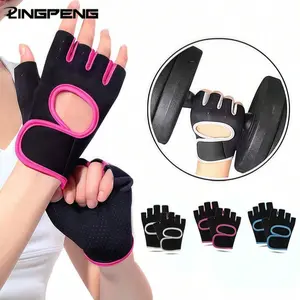 Breathable Half-Finger Fitness Gloves with Back Opening Design, Non-Slip Silicone Pads, Ideal for Cycling Weightlifting Strength Training